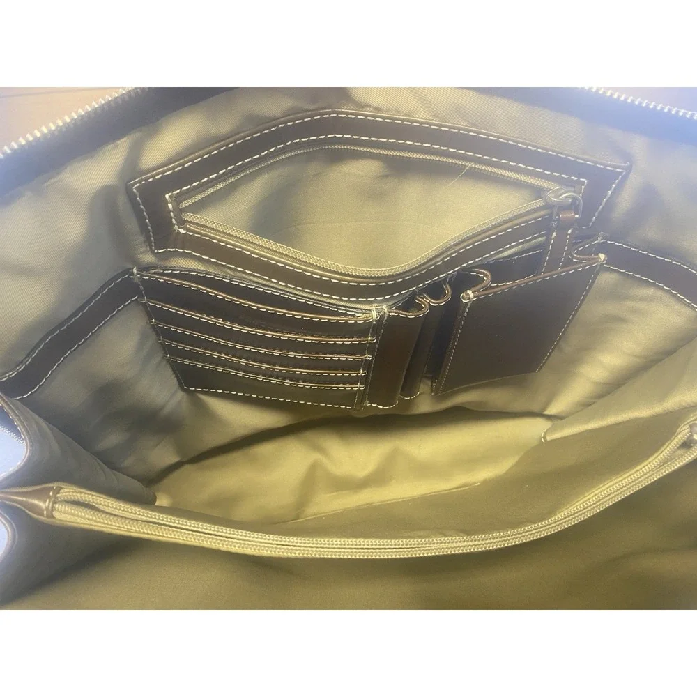 Latico Brown Leather Business Tote/Laptop/Messenger Bag